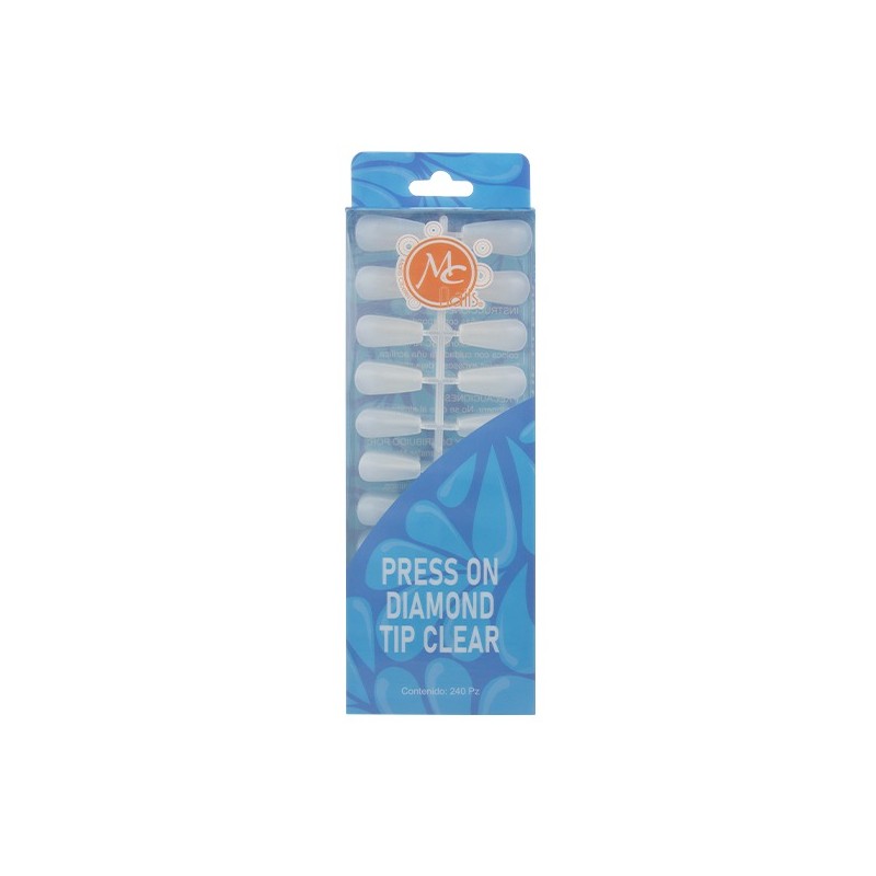 Tips Press On DIAMOND 240 pzs Cristal