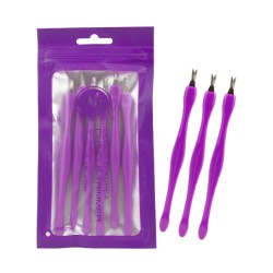 COLORFUL CORTA CUTICULA Beautiful Purple set 6pz