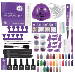 COLORFUL KIT GEL NAIL DIAMOND Beautiful Purple 94pz