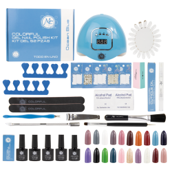 COLORFUL KIT GEL NAIL EMERALD Ocean Blue 52pz