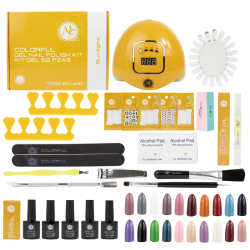 COLORFUL KIT GEL NAIL EMERALD Sun Light 52pz