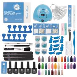 COLORFUL KIT GEL NAIL DIAMOND Ocean Blue 94pz