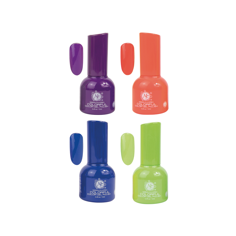 COLORFUL Collection GEL “P” Beautiful Purple 4pz de 12ml c/u