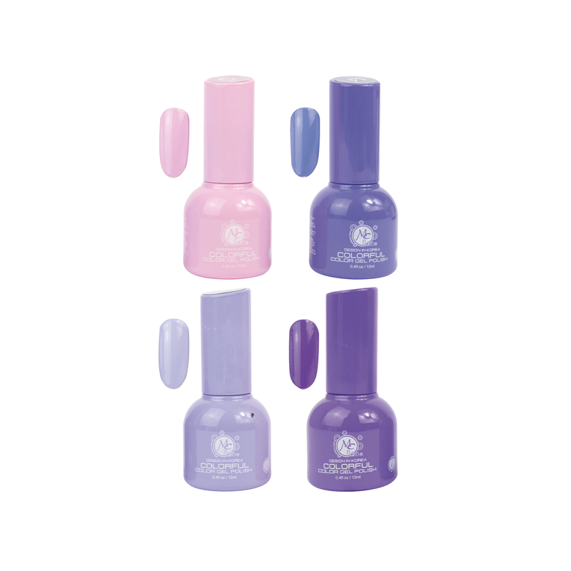 COLORFUL Collection GEL “D” Beautiful purple 4pz de 12ml c/u
