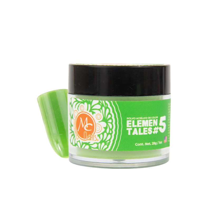 Polvo acrílico ELEMENTALES #5 (Verde) 1oz