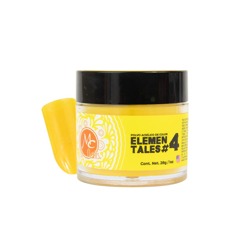 Polvo acrílico ELEMENTALES #4 (Amarillo) 1oz
