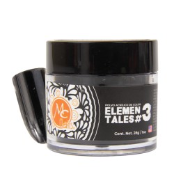 Polvo acrílico ELEMENTALES #3 (Negro) 1oz
