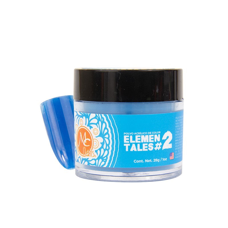 Polvo acrílico ELEMENTALES #2 (Azul) 1oz