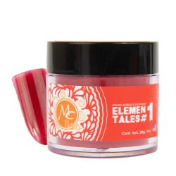Polvo acrílico ELEMENTALES #1 (Rojo) 1oz
