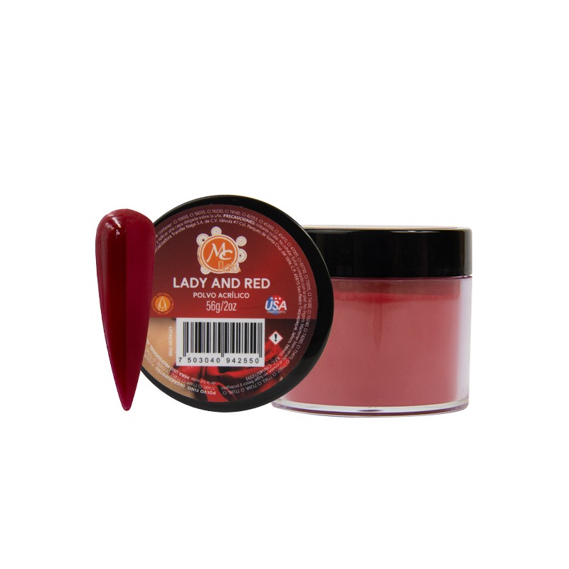 Polvo acrilico 2oz LADY AND RED