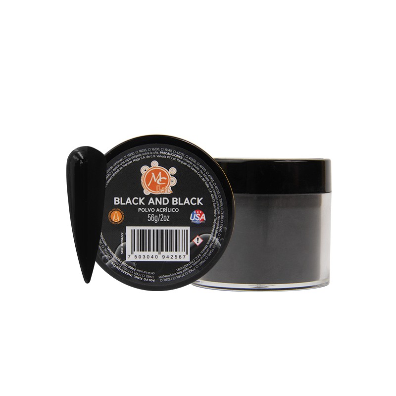 Polvo acrilico 2oz BLACK AND BLACK