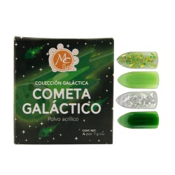 Caja de Polvo Acrilico COMETA GALACTICO 4 pz