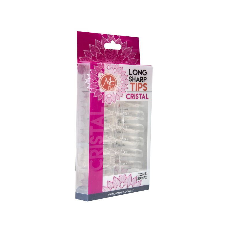 Tips Long Sharp 200 pz Transparente