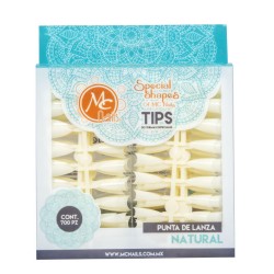 Tips 700 pz Punta de Lanza Natural