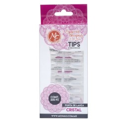 Tips 200 pz Punta de Lanza Cristal