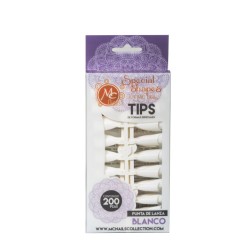 Tips 200 pz Punta de Lanza Blanca