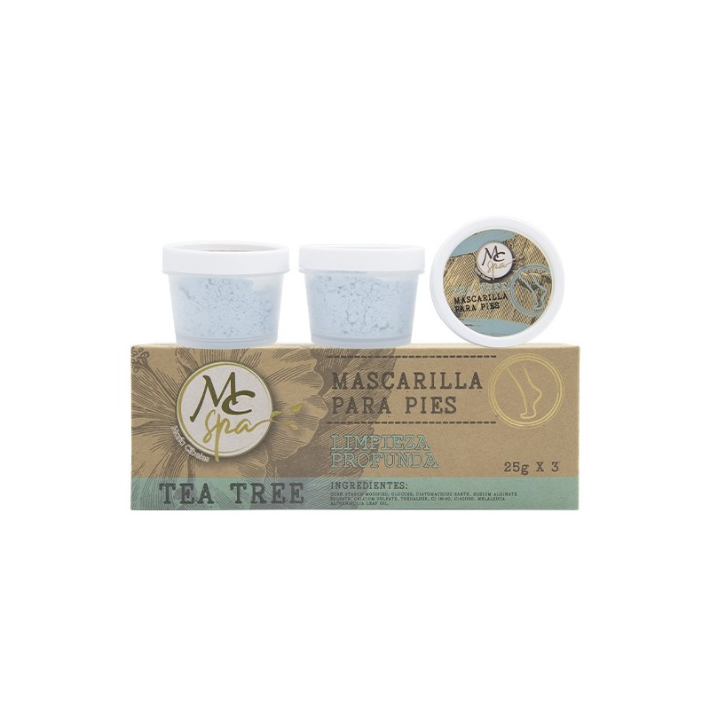 Mascarilla para PIES TEA TREE 3pz de 25grs c/u