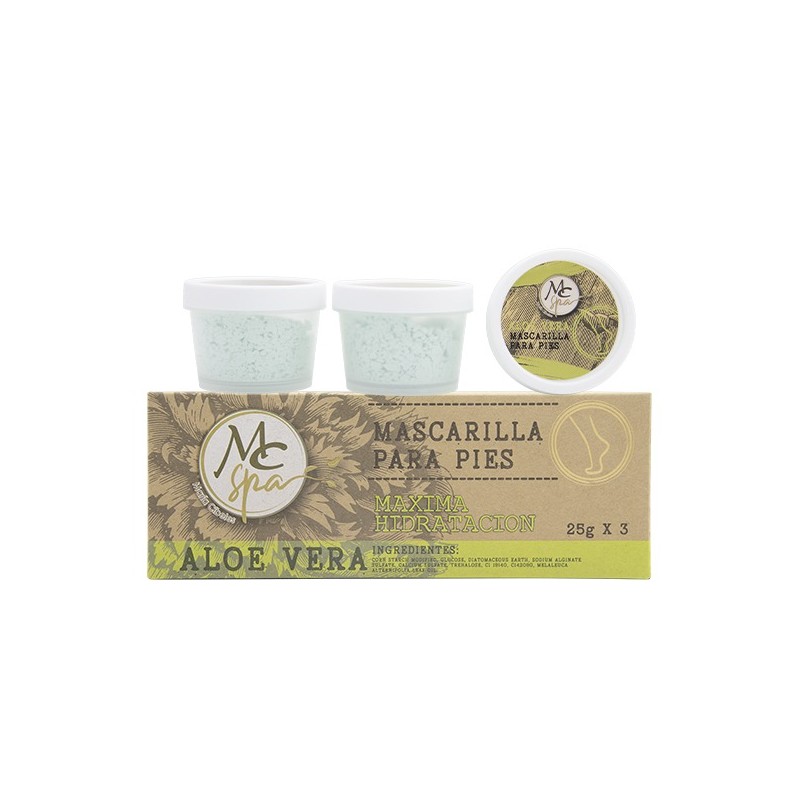 Mascarilla para PIES ALOE VERA 3pz de 25grs c/u