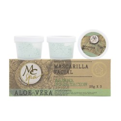 Mascarilla FACIAL ALOE VERA 3pz de 25grs c/u