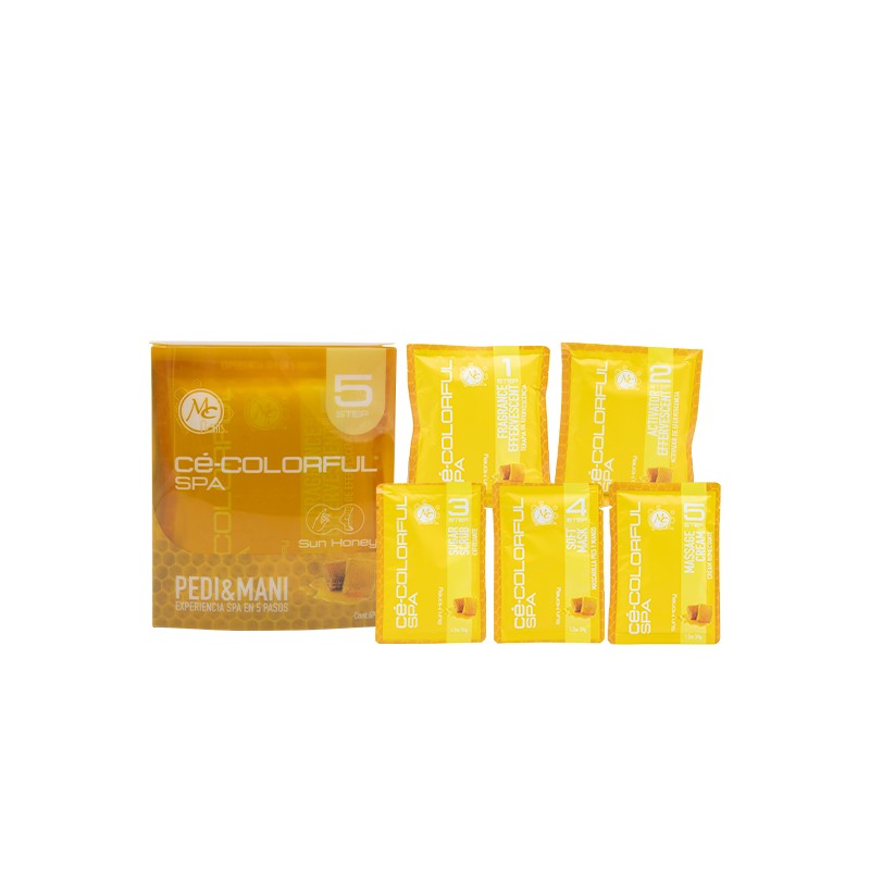COLORFUL SPA KIT PEDI&MANI 5step  6pz  FRAGANCE: SUN HONEY