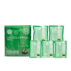 COLORFUL SPA KIT PEDI&MANI 5step  6pz FRAGANCE: OLIVE GREEN