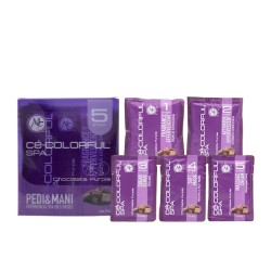 COLORFUL SPA KIT PEDI&MANI 5step  6pz FRAGANCE: CHOCOLATE PURPLE
