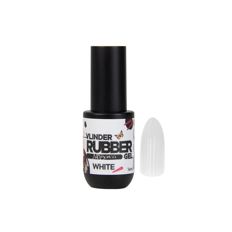 RUBBER GEL MONARCA VLINDER WHITE 14ML
