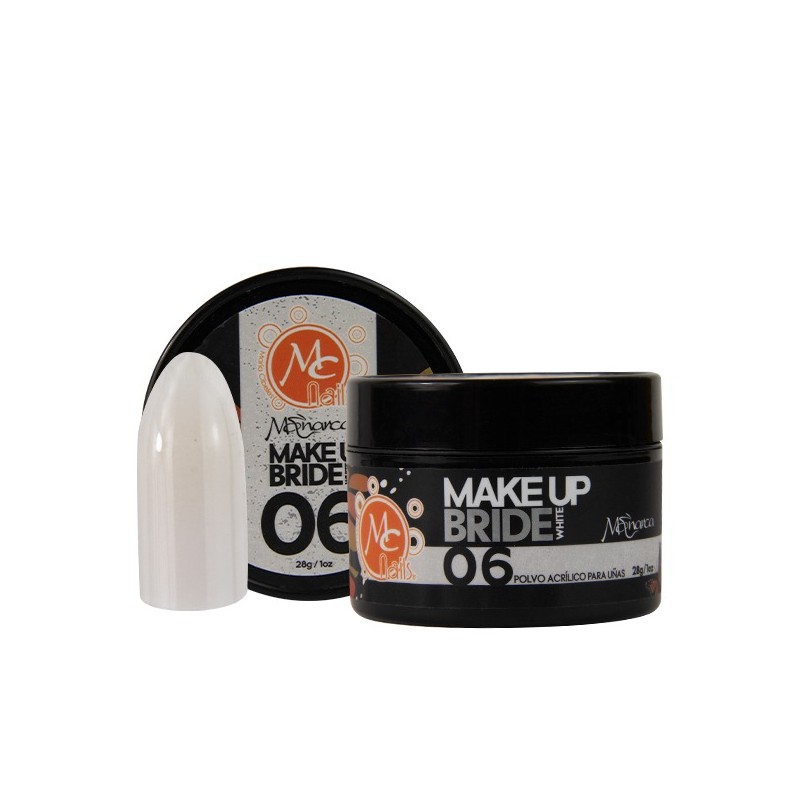Polvo acrílico 1 oz MONARCA MAKEUP BRIDE WHITE #6