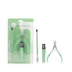 COLORFUL SET DE MANICURE 3 EN 1  GREEN LIFE