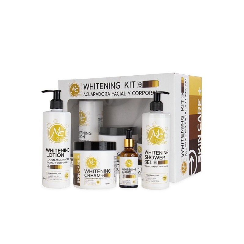 Aclarador facial y corporal SKIN WHITENNING KIT 4pz